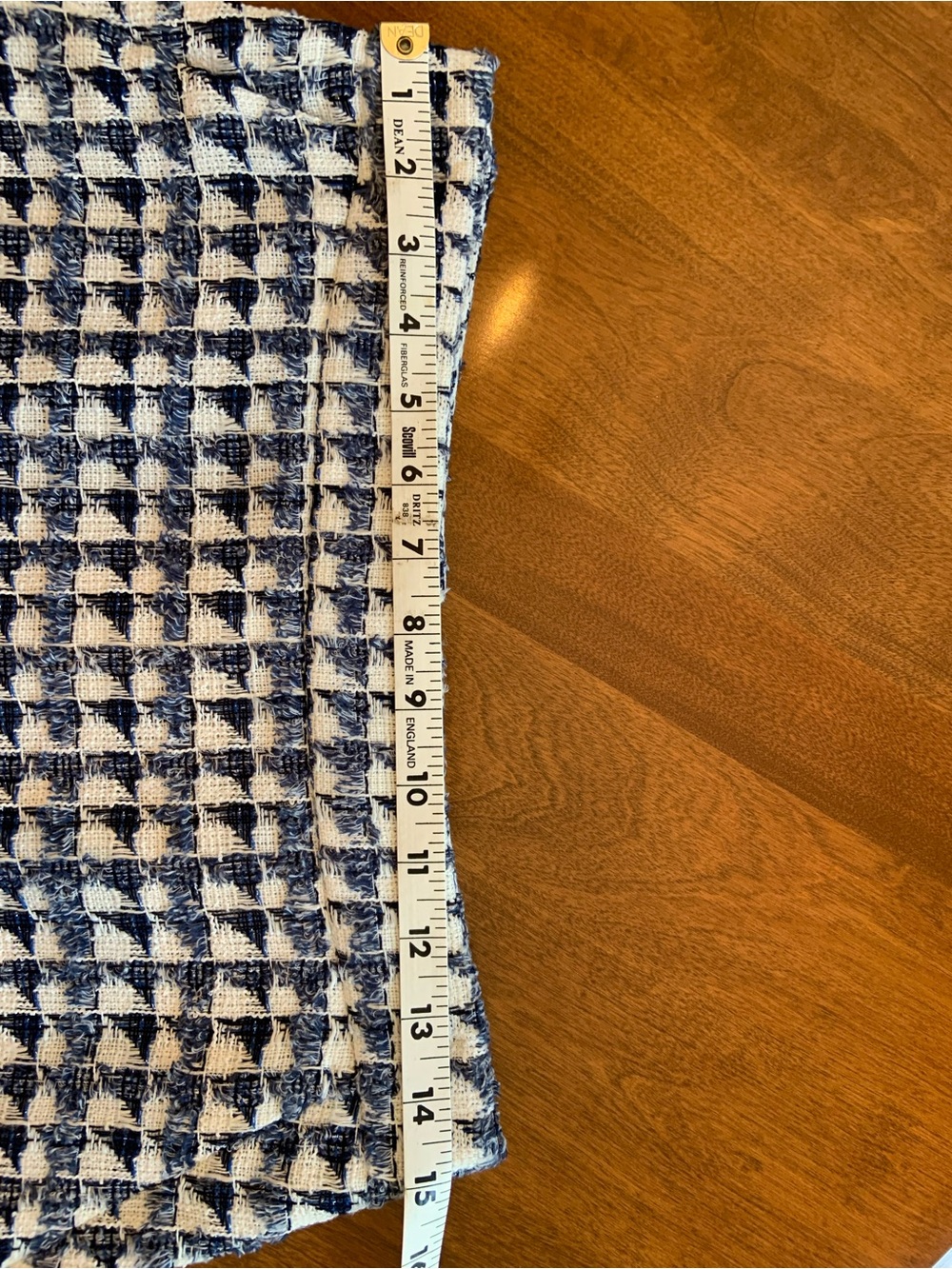 LOFT Navy and White Houndstooth Mini Skirt - Picture 6 of 6